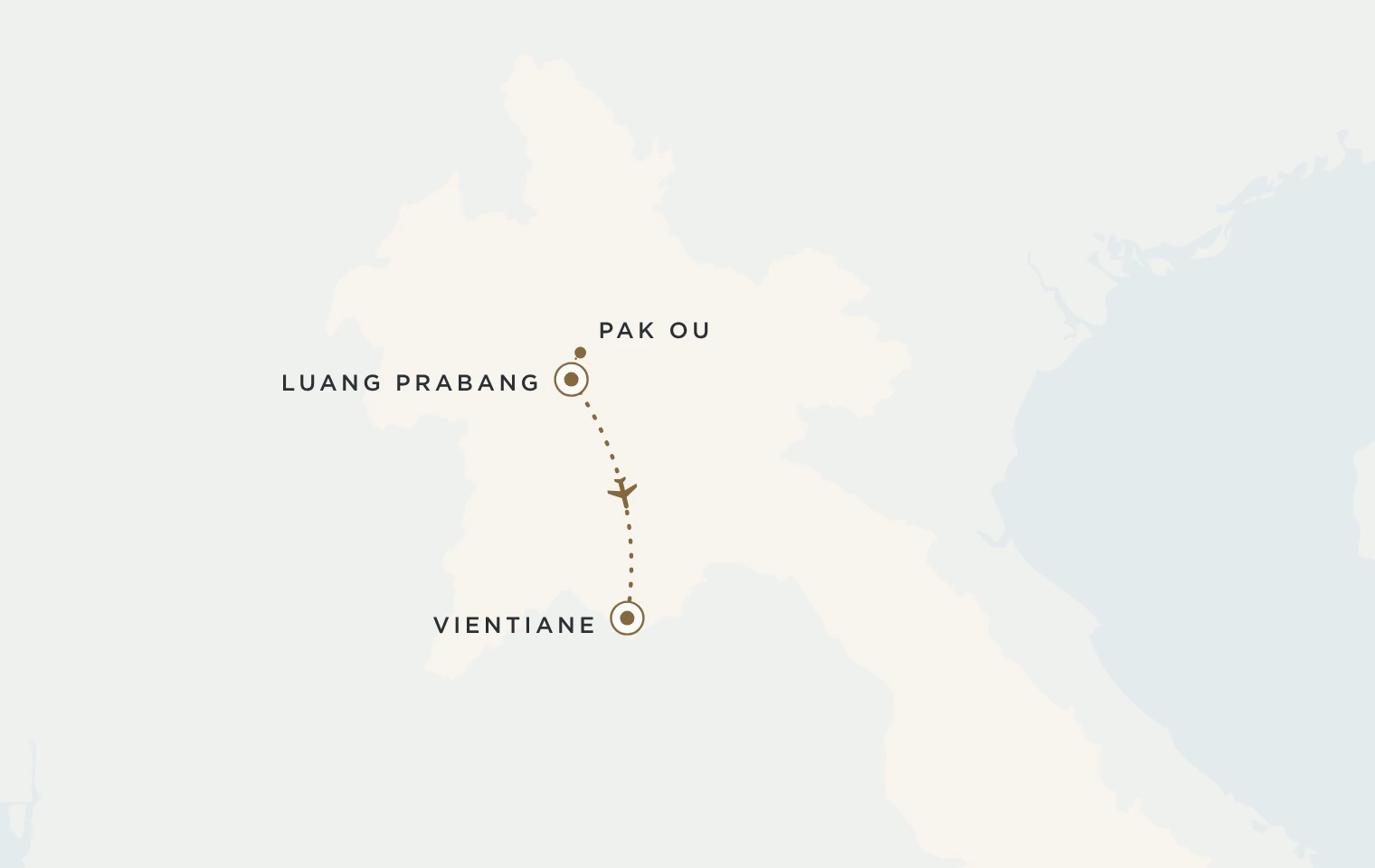 Mappa del viaggio Laos Classico: Luang Prabang, le grotte di Pak Ou e Vientiane