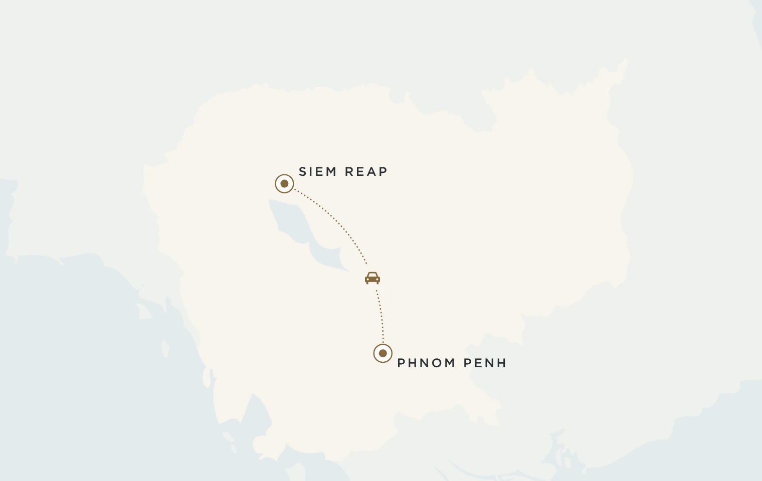Mappa del viaggio Cambogia Classica: Phnom Penh e Siem Reap