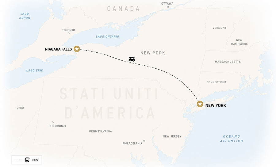 aresviaggi mappa minitour niagar