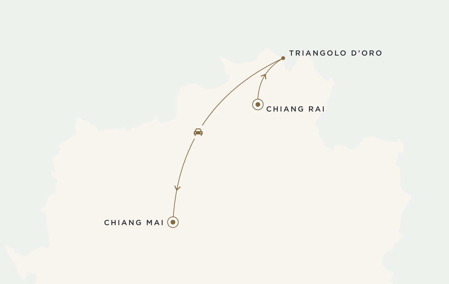 Mappa del viaggio Triangolo d’Oro: Chiang Rai, Triangolo d’Oro e Chiang Mai