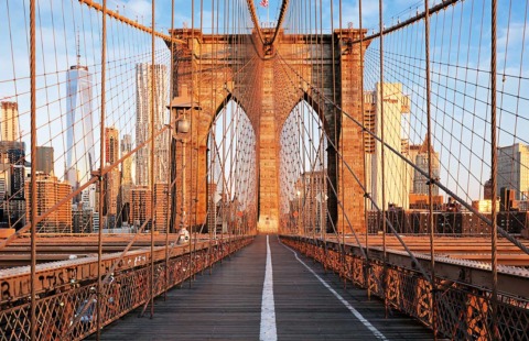 new york e santo domingo vista del ponte di brooklyn a new york ponte di brooklyn