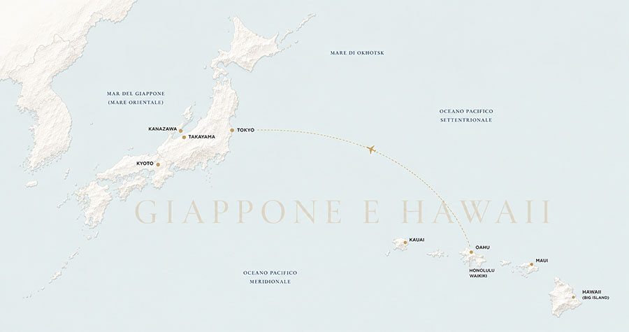 giappone e hawaii map ares