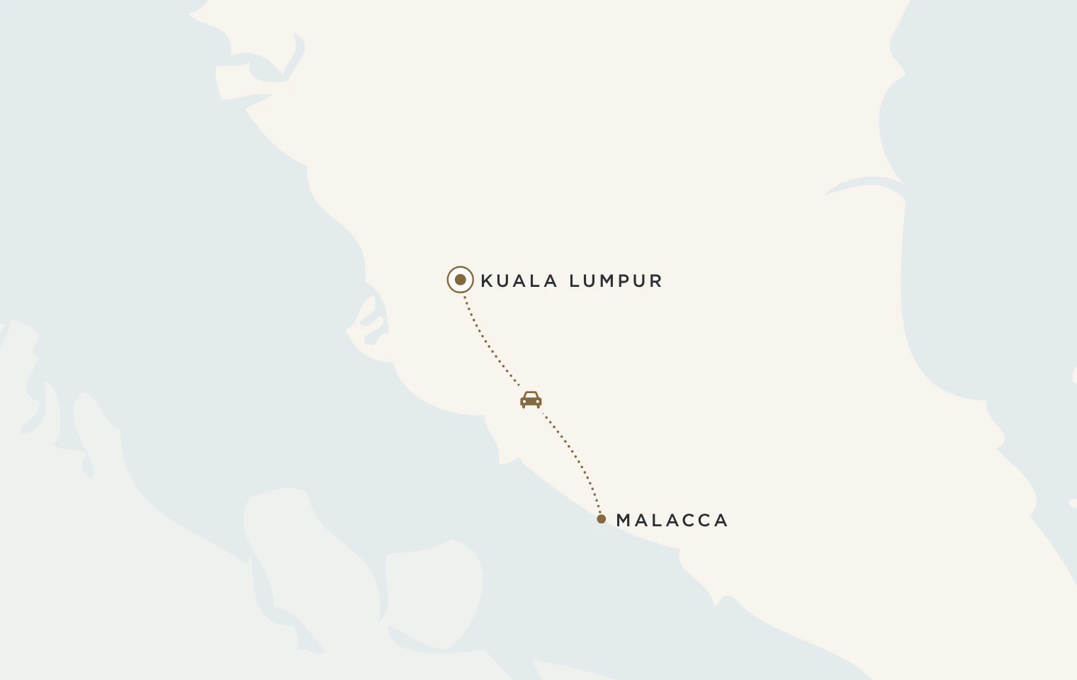 Mappa del viaggio Kuala Lumpur e Malacca: Kuala Lumpur e Malacca