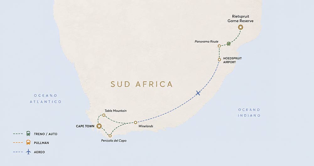 sudafrica autentico mappa Sudafrica Autentico