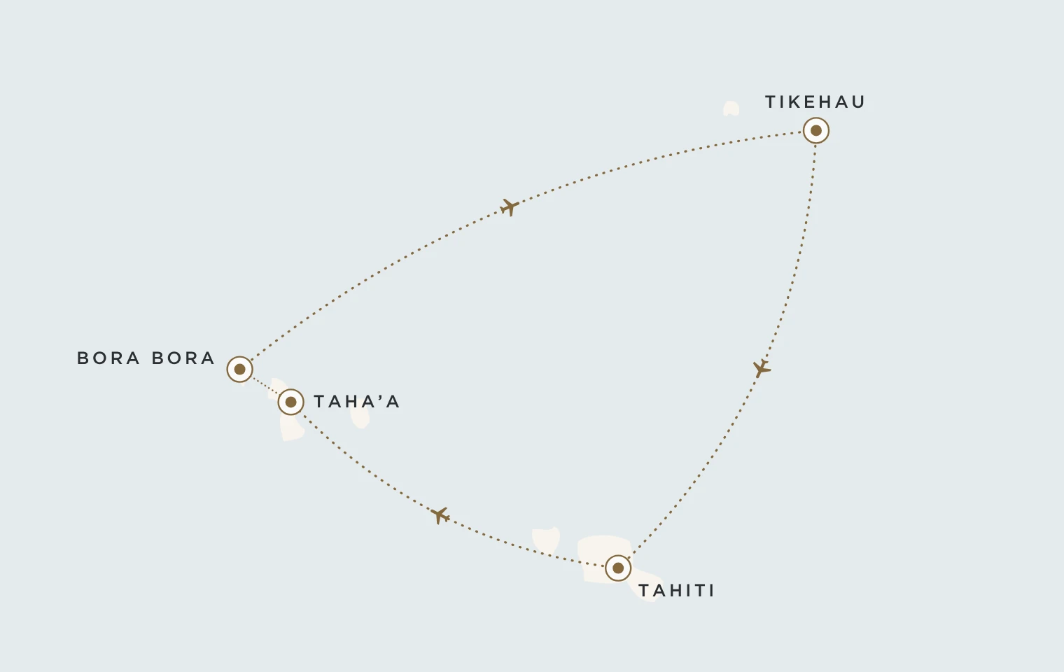 Mappa del viaggio Incanto Polinesiano: Tahiti, Taha’a, Bora Bora e Tikehau